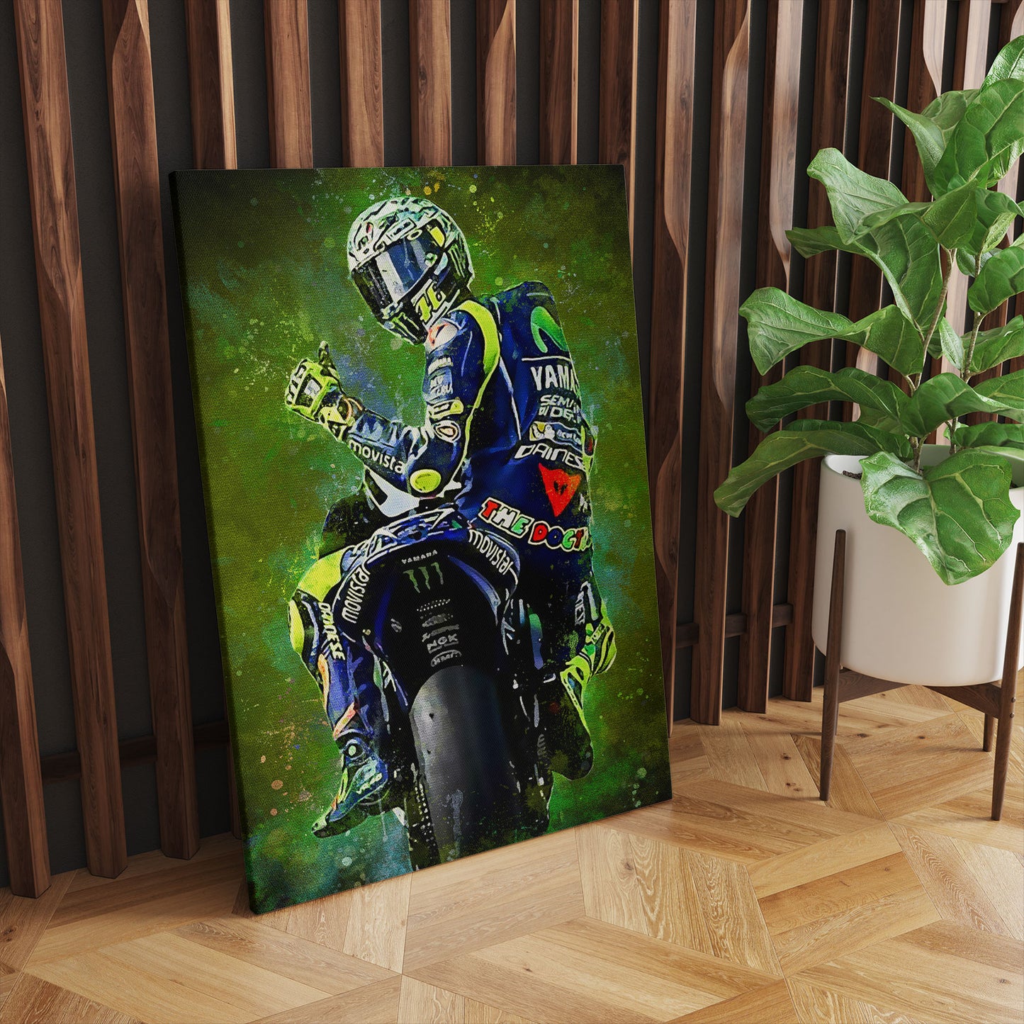Valentino Rossi Splatter Watercolor Art