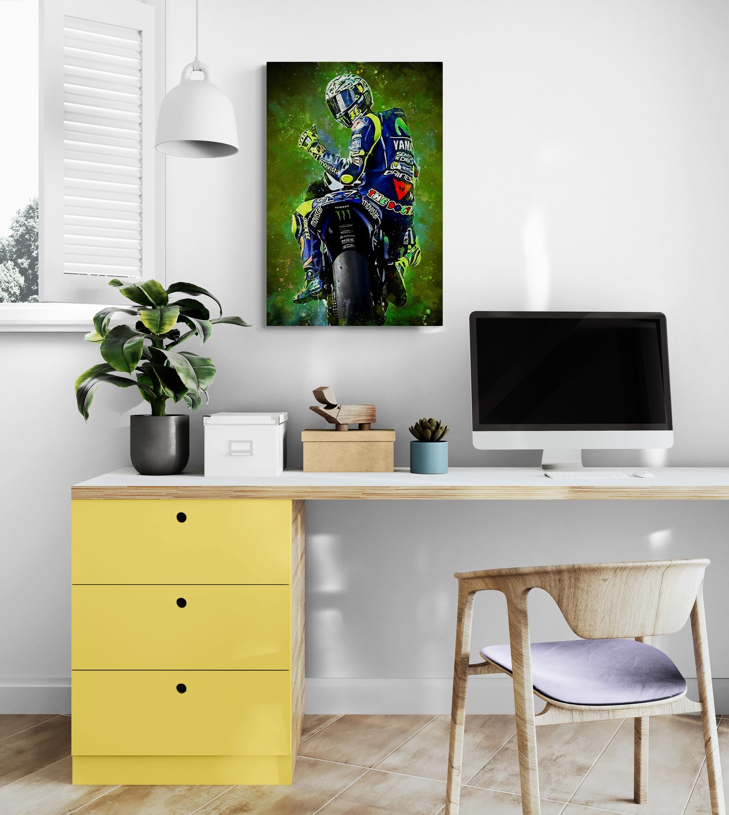 Valentino Rossi Splatter Watercolor Art