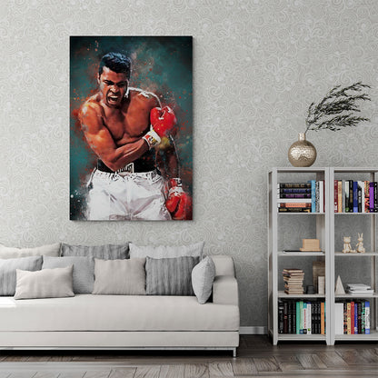 Muhammad Ali Splatter Art