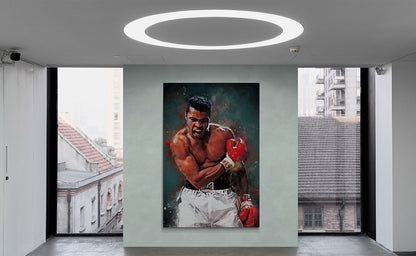 Muhammad Ali Splatter Art