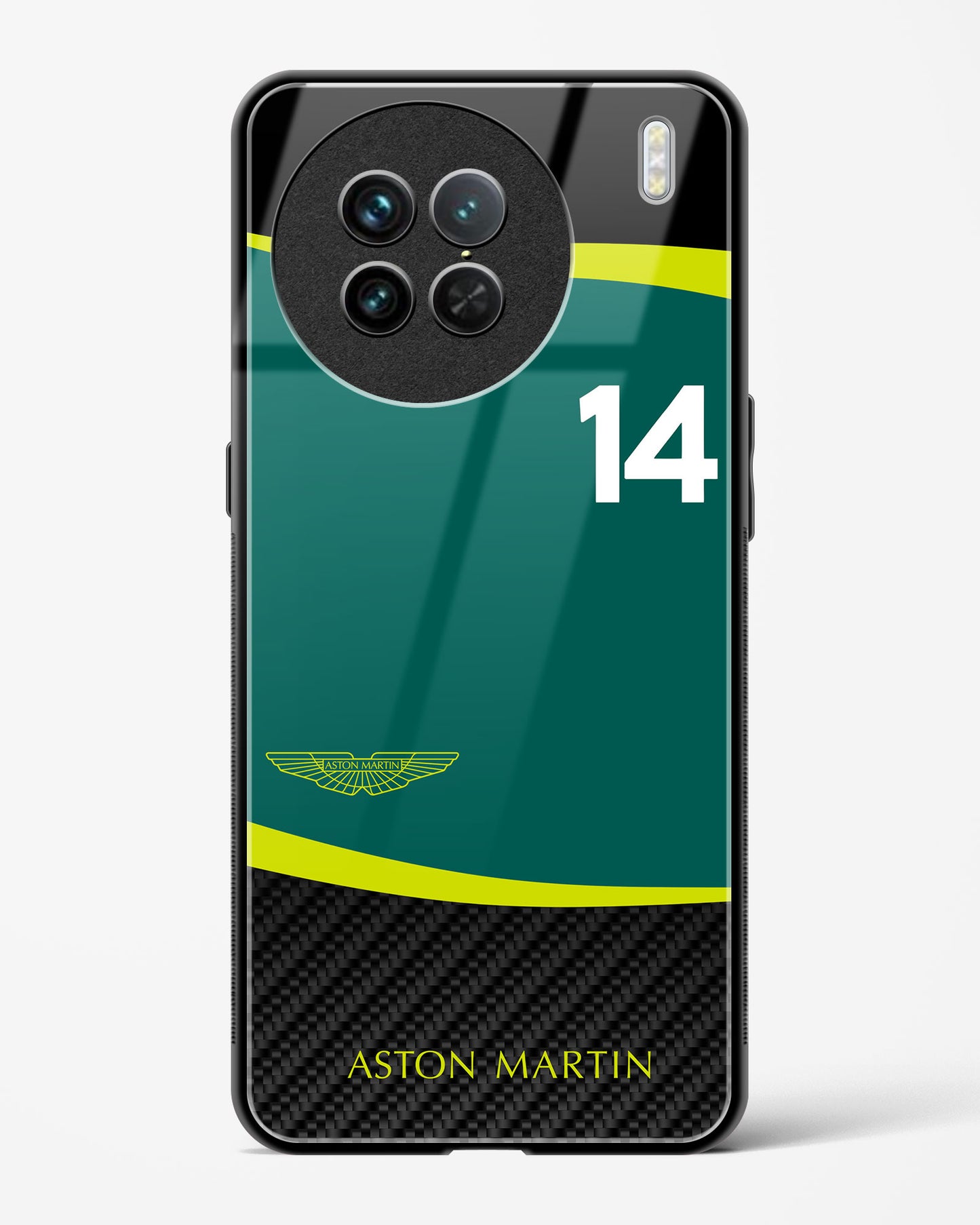 Fernando Alonso Aston Martin Glass Case Phone Cover