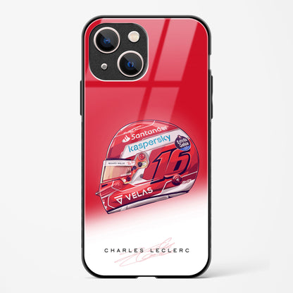 Charles Leclerc Helmet Glass Case Phone Cover