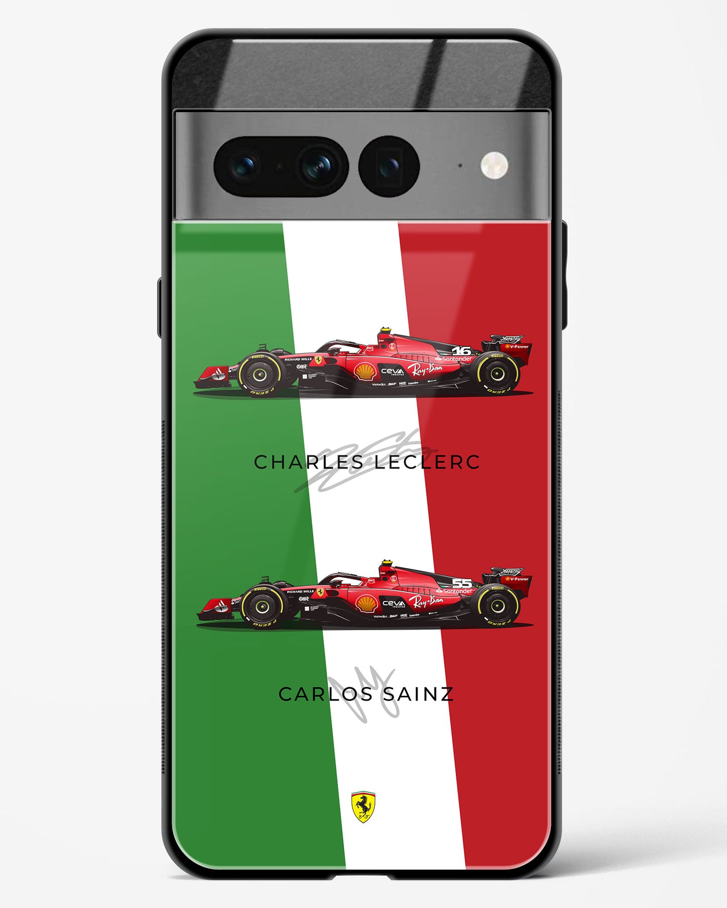 Charles Leclerc Carlos Sainz SF23 Glass Case Phone Cover