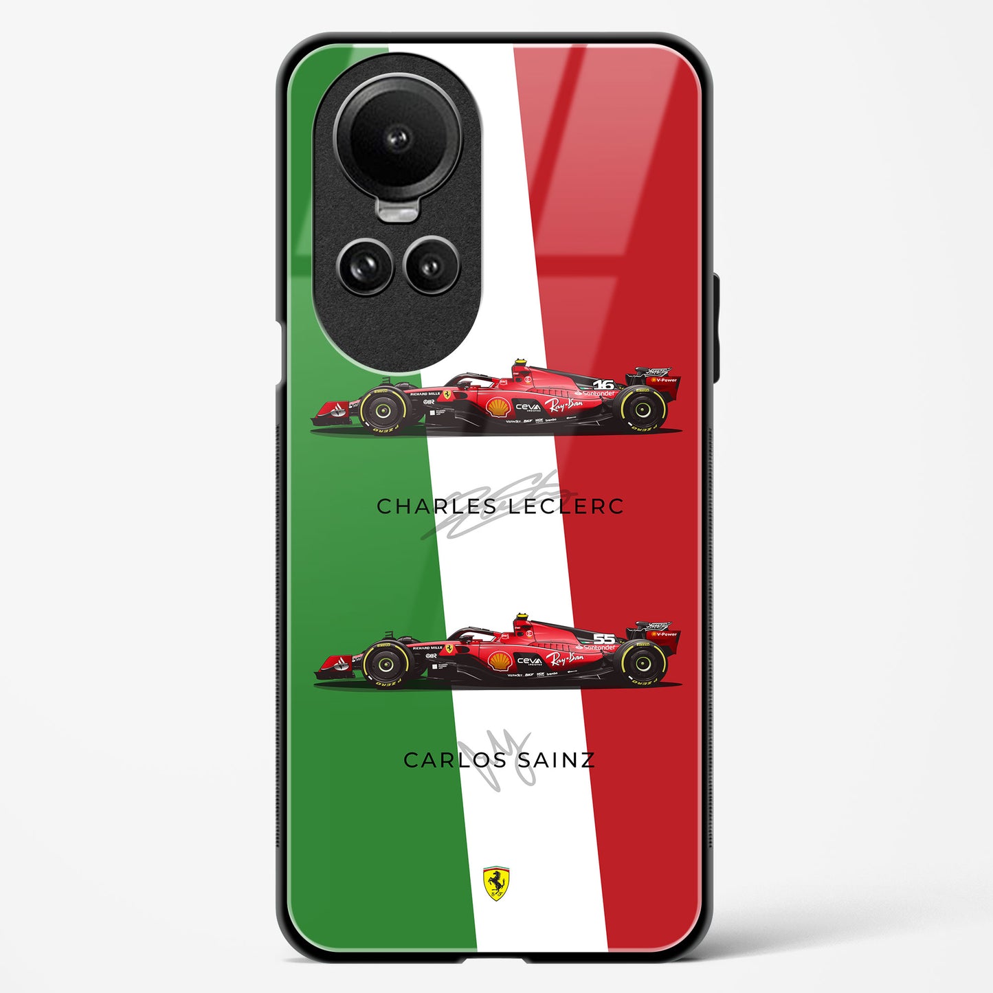 Charles Leclerc Carlos Sainz SF23 Glass Case Phone Cover