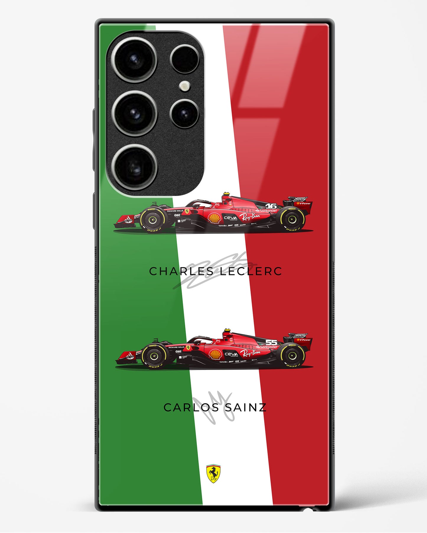 Charles Leclerc Carlos Sainz SF23 Glass Case Phone Cover