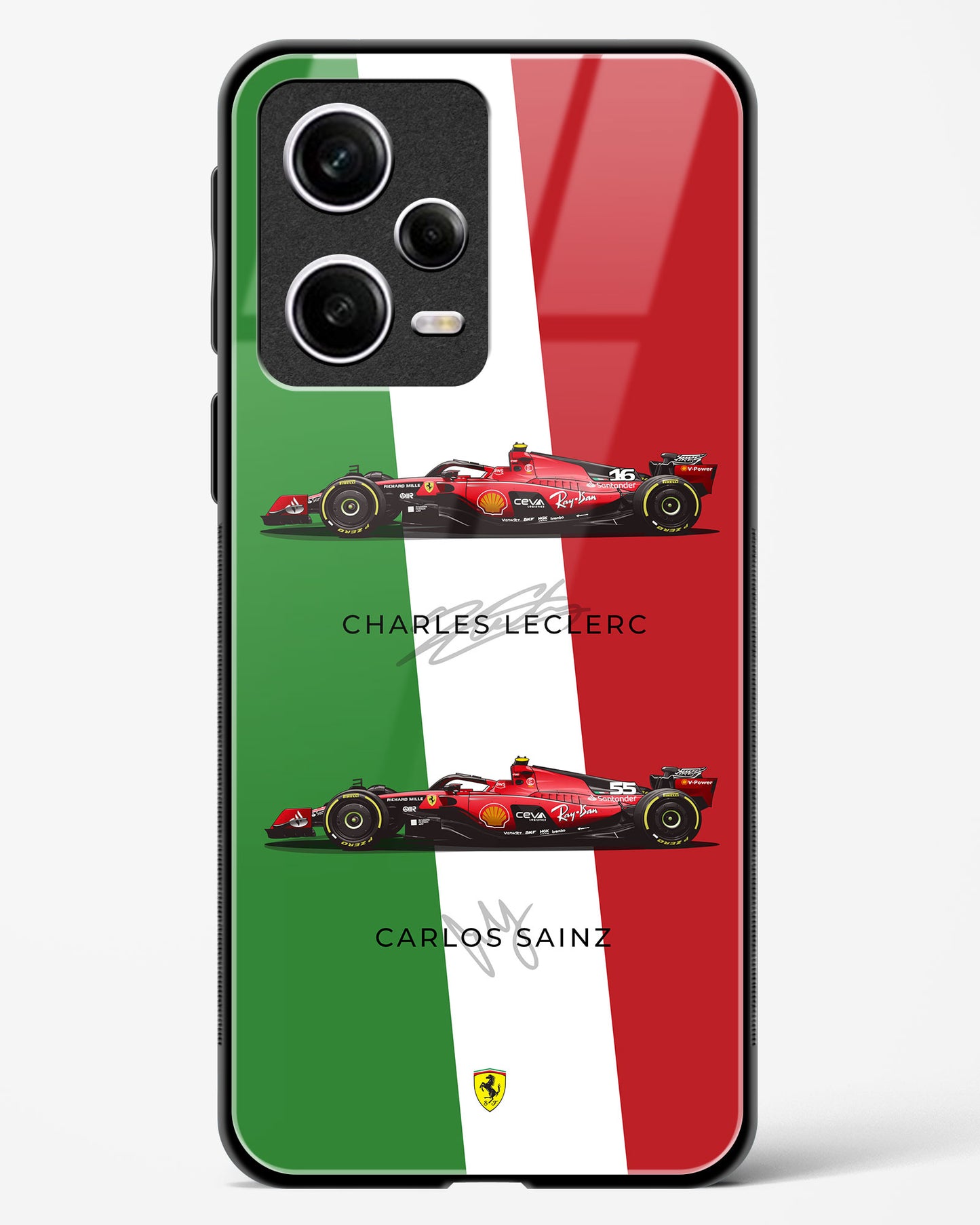 Charles Leclerc Carlos Sainz SF23 Glass Case Phone Cover