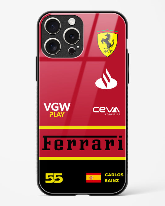 Carlos Sainz Ferrari Glass Case Phone Cover