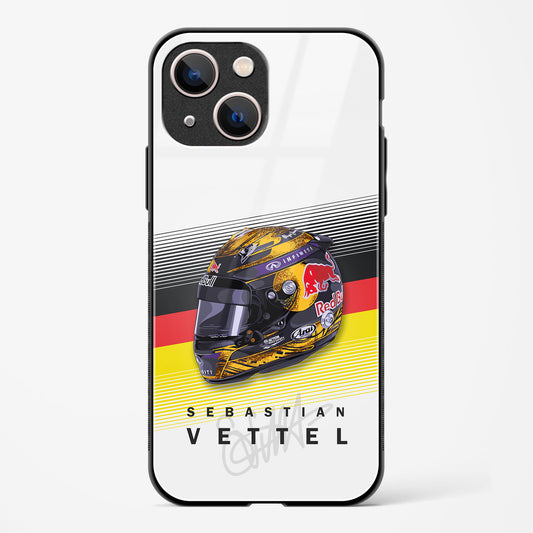 Sebastian Vettel Redbull Helmet Glass Case Phone Cover