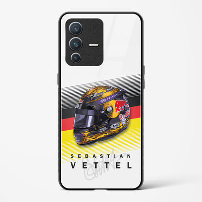 Sebastian Vettel Redbull Helmet Glass Case Phone Cover