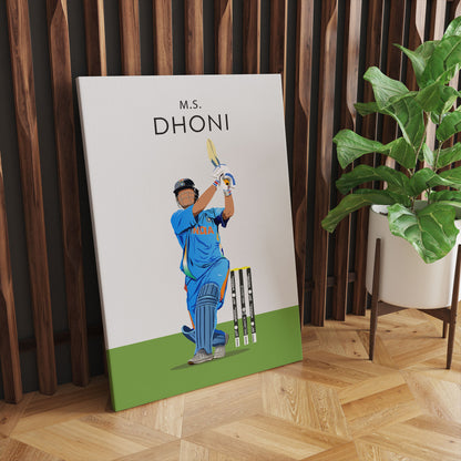 MS Dhoni Minimalist Art