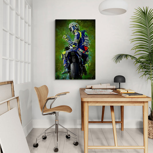 Valentino Rossi Splatter Watercolor Art