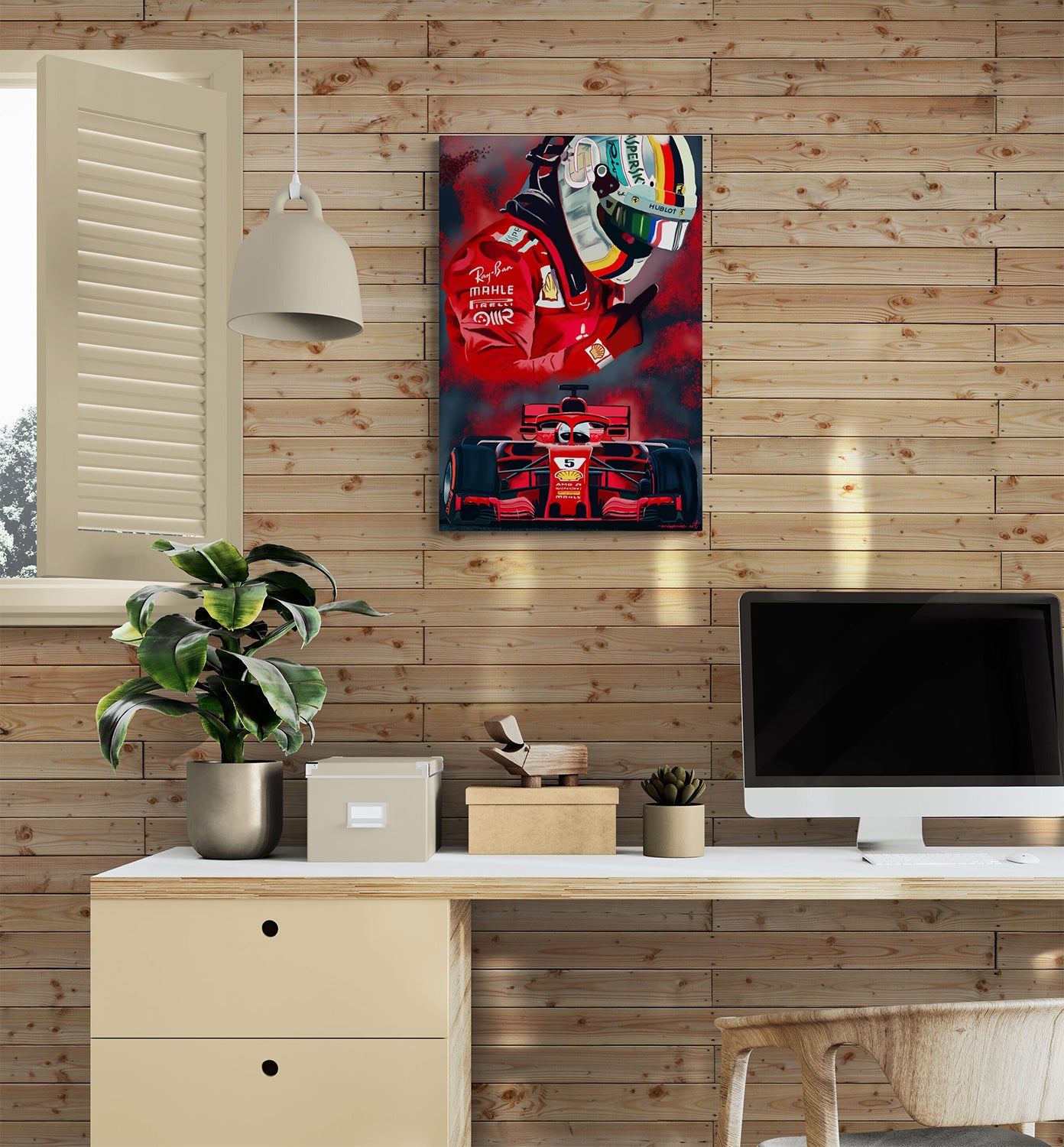 Sebastian Vettel Ferrari Art