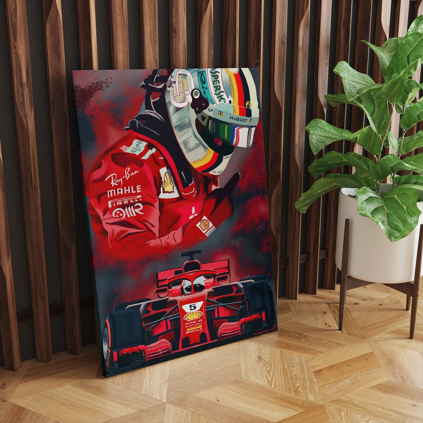 Sebastian Vettel Ferrari Art