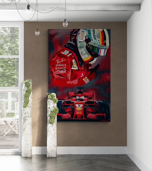 Sebastian Vettel Ferrari Art