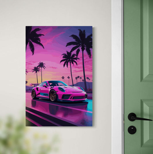 Porsche 911 GT3RS Retro Art