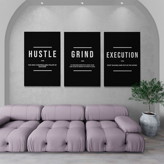 Hustle Grind Execution Set of 3